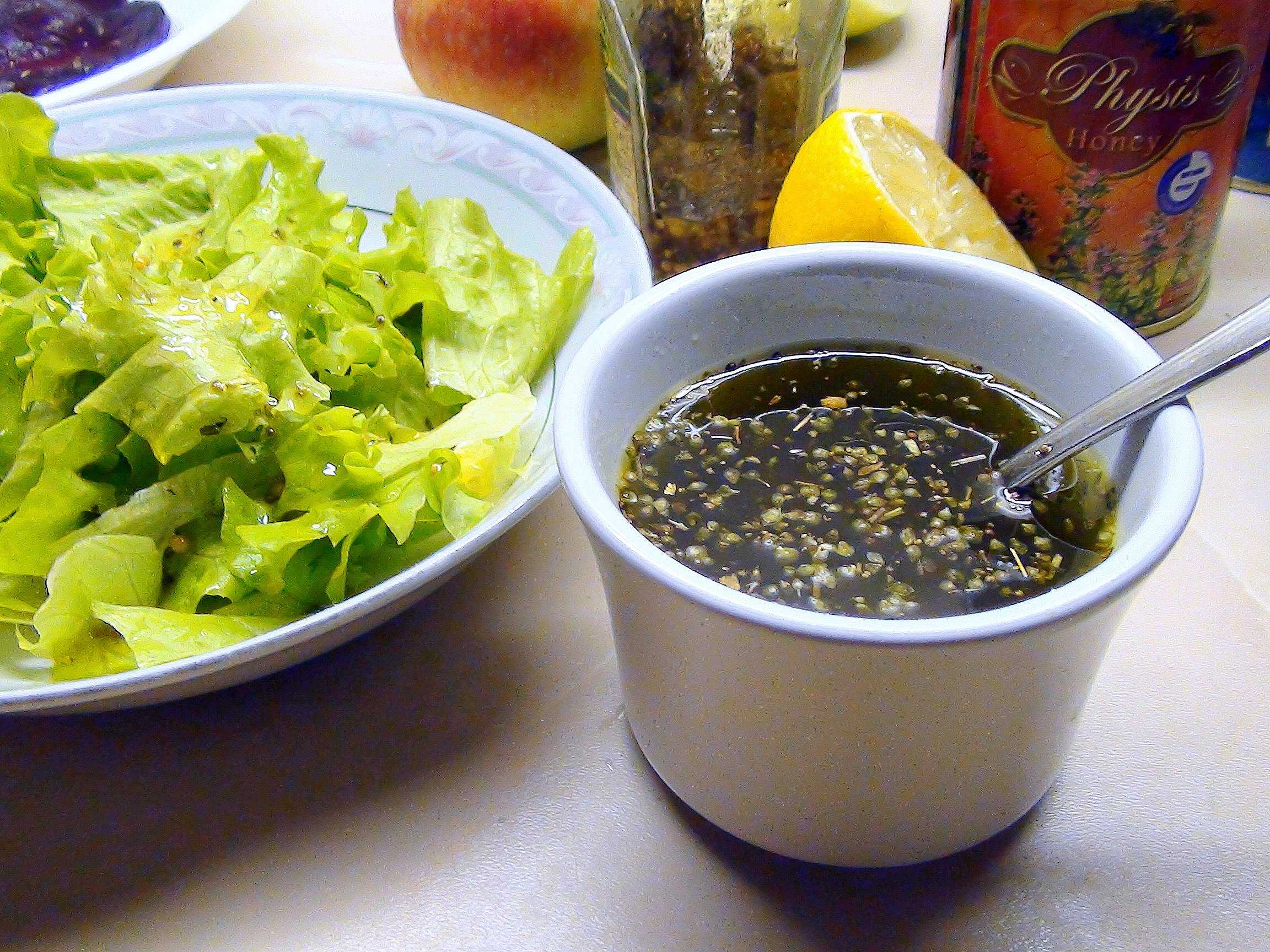 Соус для салата из свежих овощей заправки