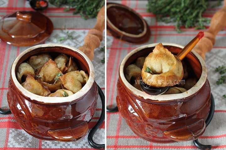 Пельмени в горшочке в духовке — 7 пошаговых рецептов как приготовить пельмени в горшочке с бульоном