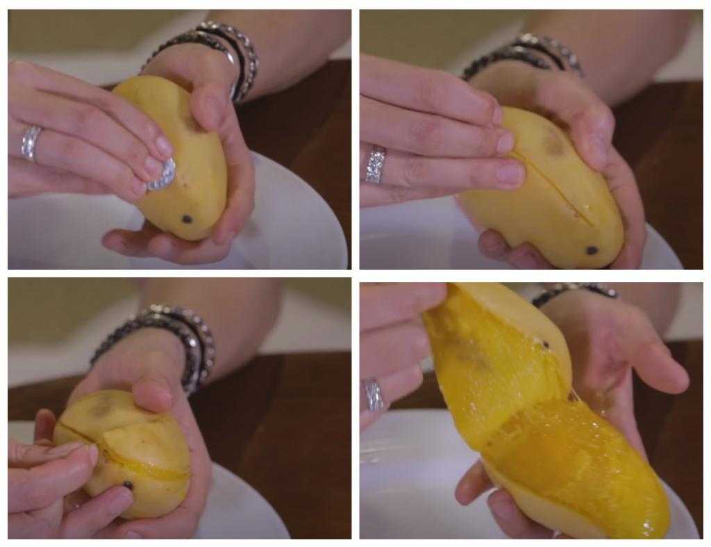 Как правильно разделать манго. Разделанные фрукты. Чистка манго. Как правильно чистить манго с косточкой. Разделка манго.