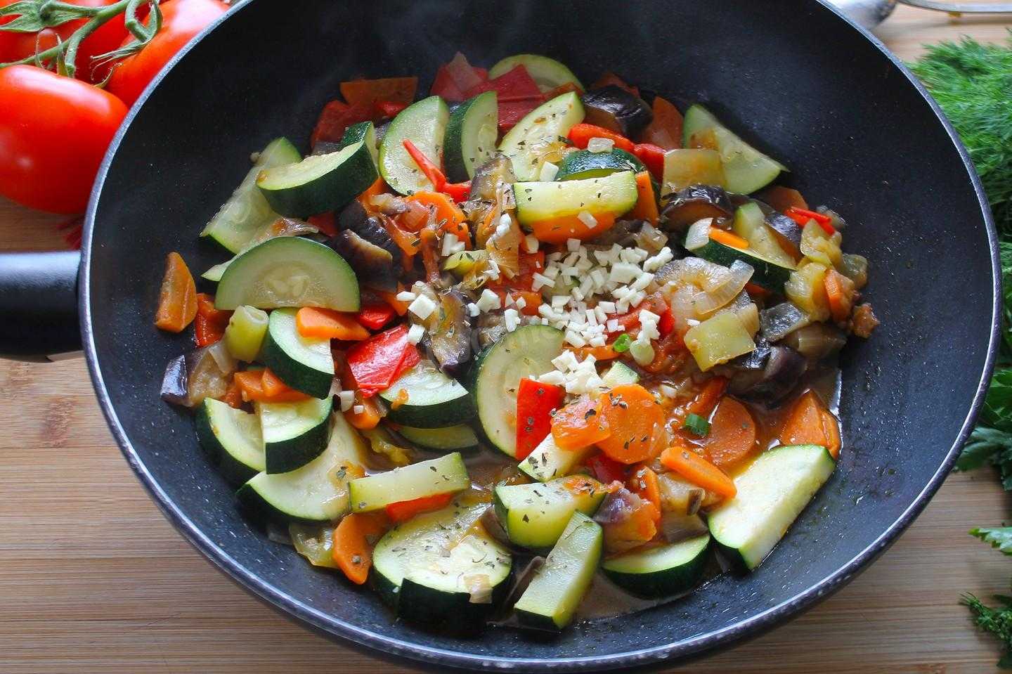 Соте на сковороде с овощами рецепт