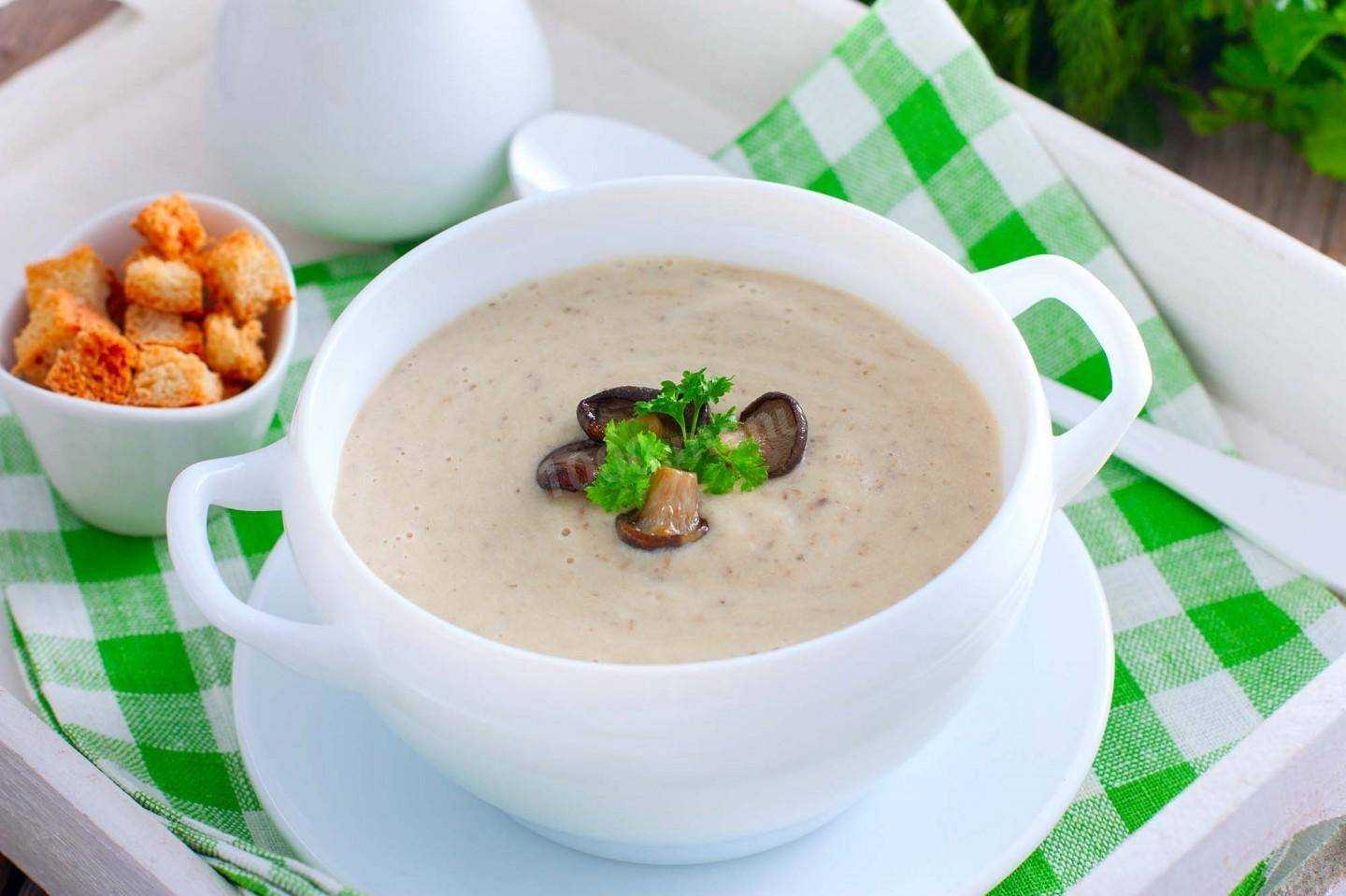 Как приготовить грибной суп-пюре со сливками по пошаговому рецепту с фото