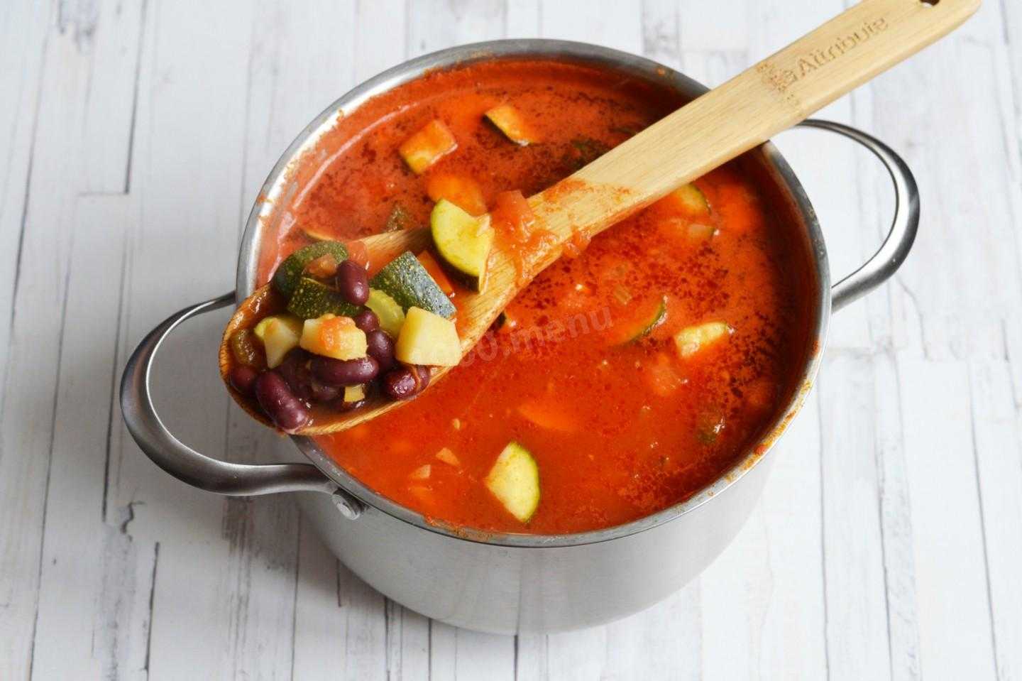 Пошаговый рецепт приготовления фасолевого супа с мясом