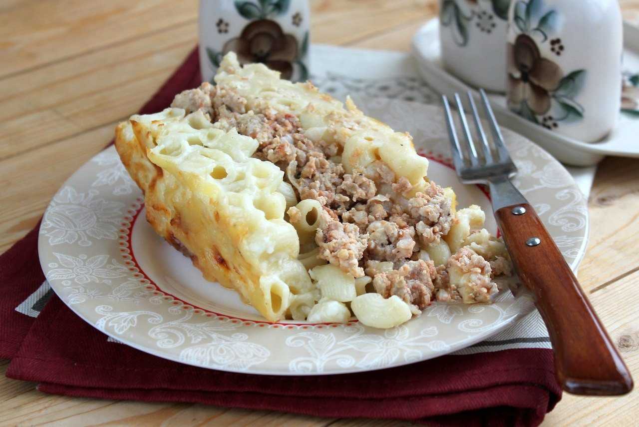 Запеканка из макарон с фаршем и сыром в духовке рецепт с фото пошагово