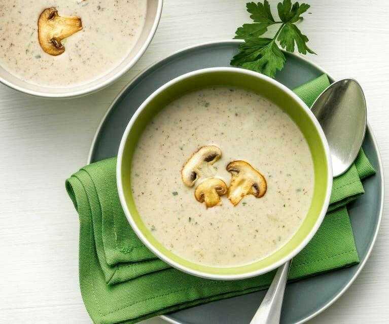 Пошаговый рецепт грибного супа-пюре со сливками