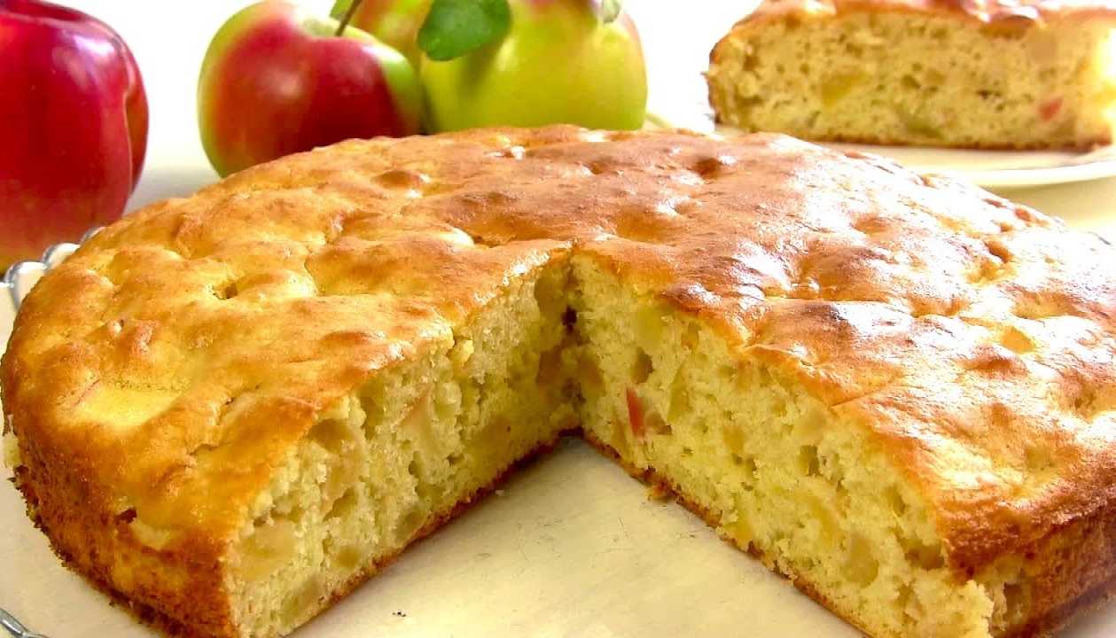 Пирог с яблоками кефир маргарин