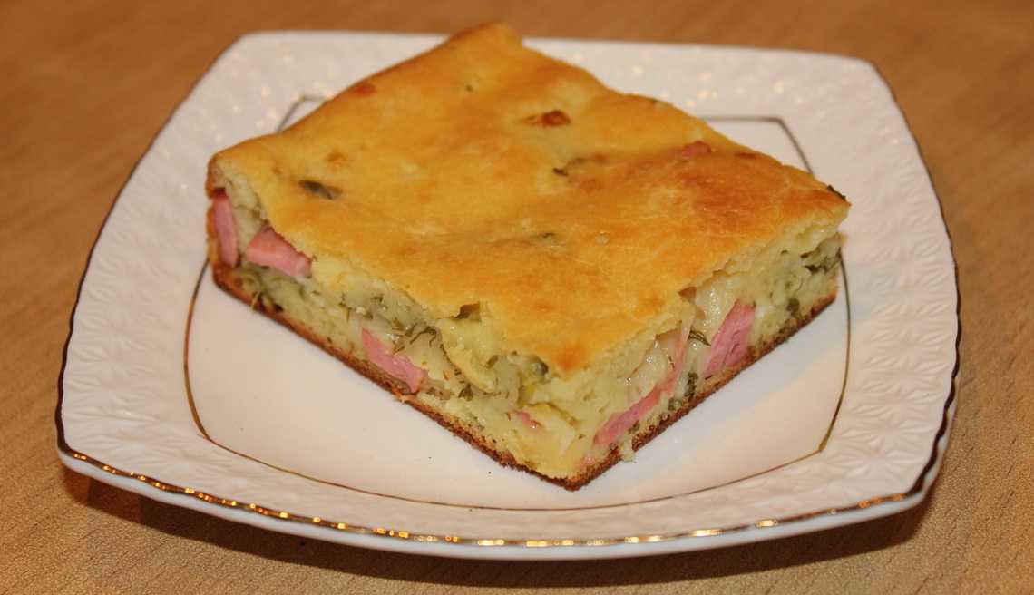 Пирог на кефире с колбасой и сыром - рецепты для очень занятой мамы - страна мам